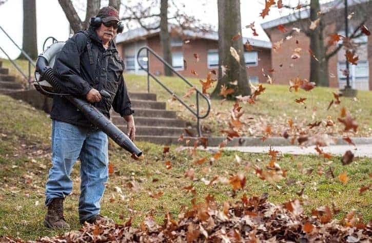 Using a Leaf Blower