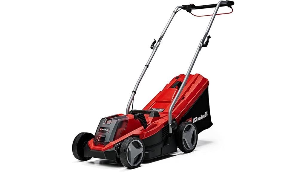 battery powered einhell lawnmower